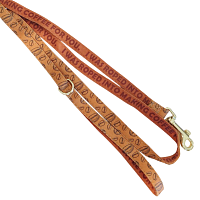 Поводок MidePet "Color Blooming" S 1,5x120 см, коричневый с рисунком