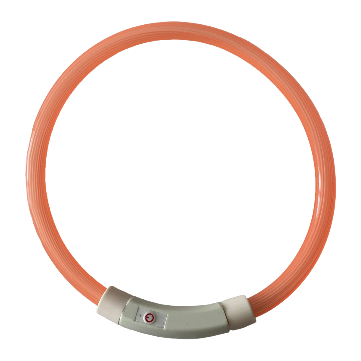 Ошейник TopPet Neon M (50см), светящийся, оранжевый