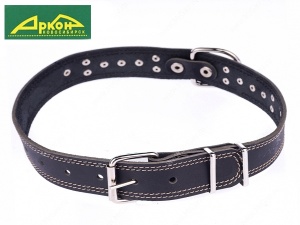 Ошейник Аркон 35мм*63-80см Черный Двухслойный Длинный