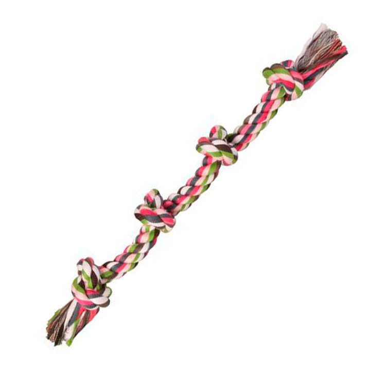 Веревка TopPet 36см цветная 4 узла
