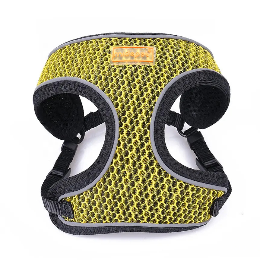 Шлейка Midepet с cотами Х образная L (шея 48 , грудь 55-65см) Желтая