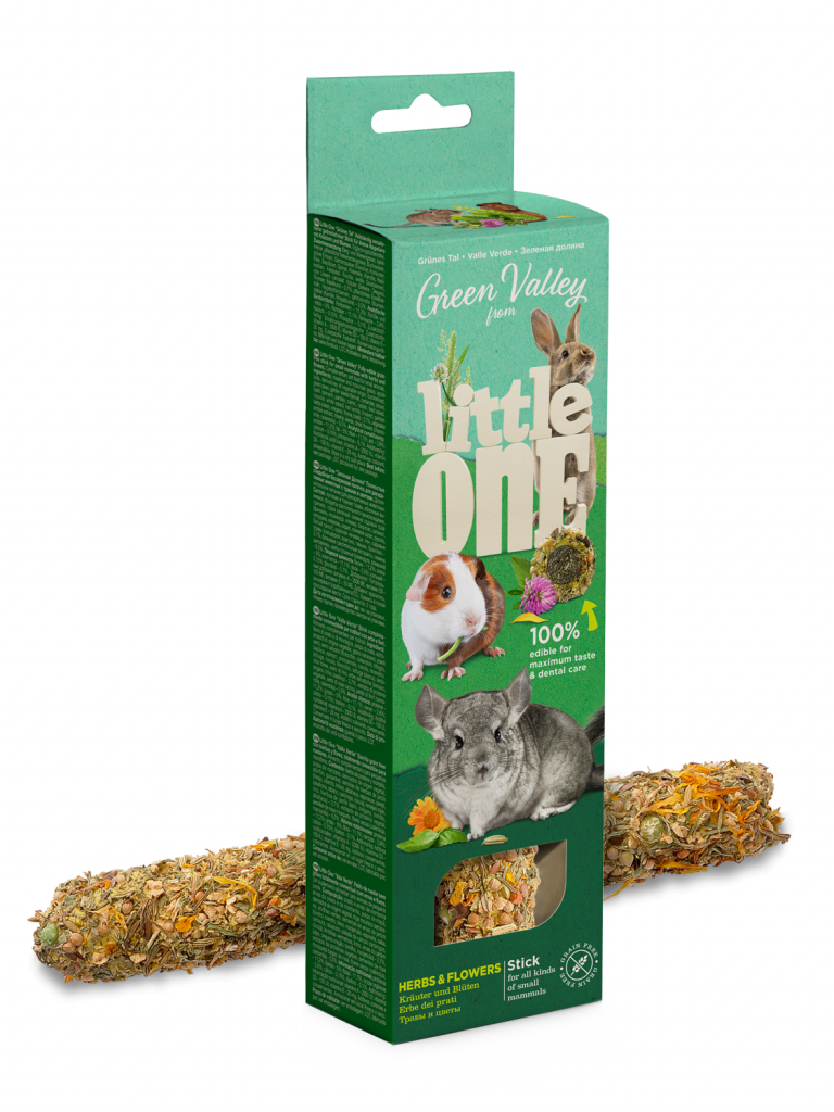 Палочка Little One «Зеленая долина» для декоративных животных с Травами и Цветами160г