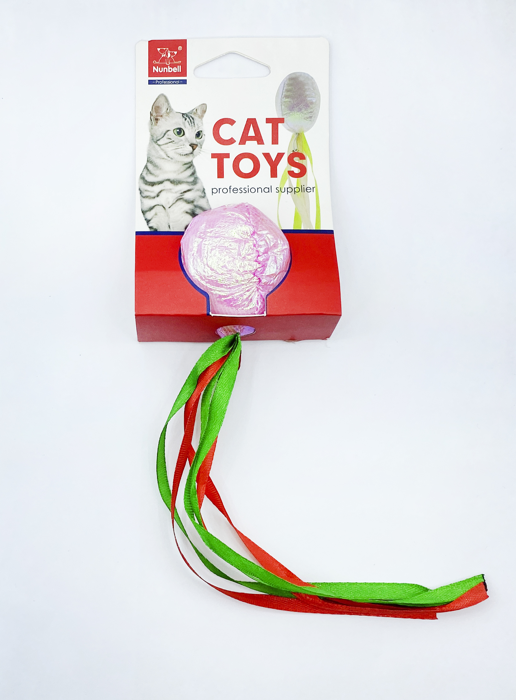 Игрушка Nunbell для кошек Шар с бубенчиком и ленточками