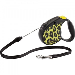 Рулетка Flexi Safari Leopard S трос 5м 12кг - 10%