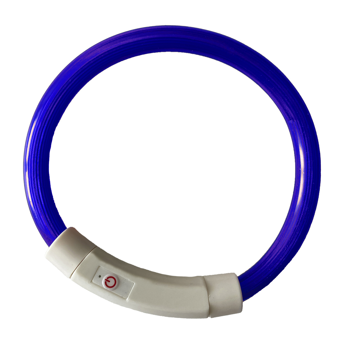 Ошейник TopPet Neon S (35см) светящийся, синий