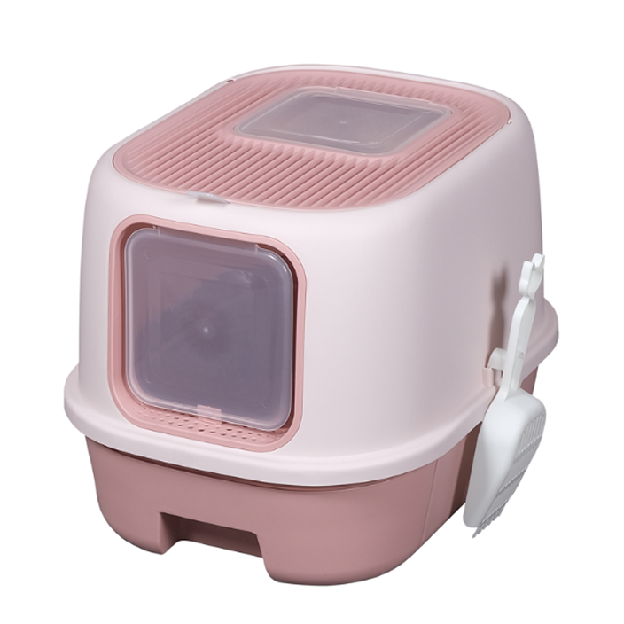 Туалет TopPet (50х38х37) Закрытый c дверцей и выдвижным лотком