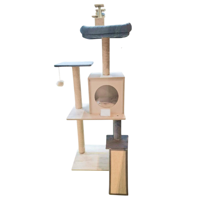 Комплекс TopPet с домиком, лежанкой, когтеточкой h=125см для Кошек