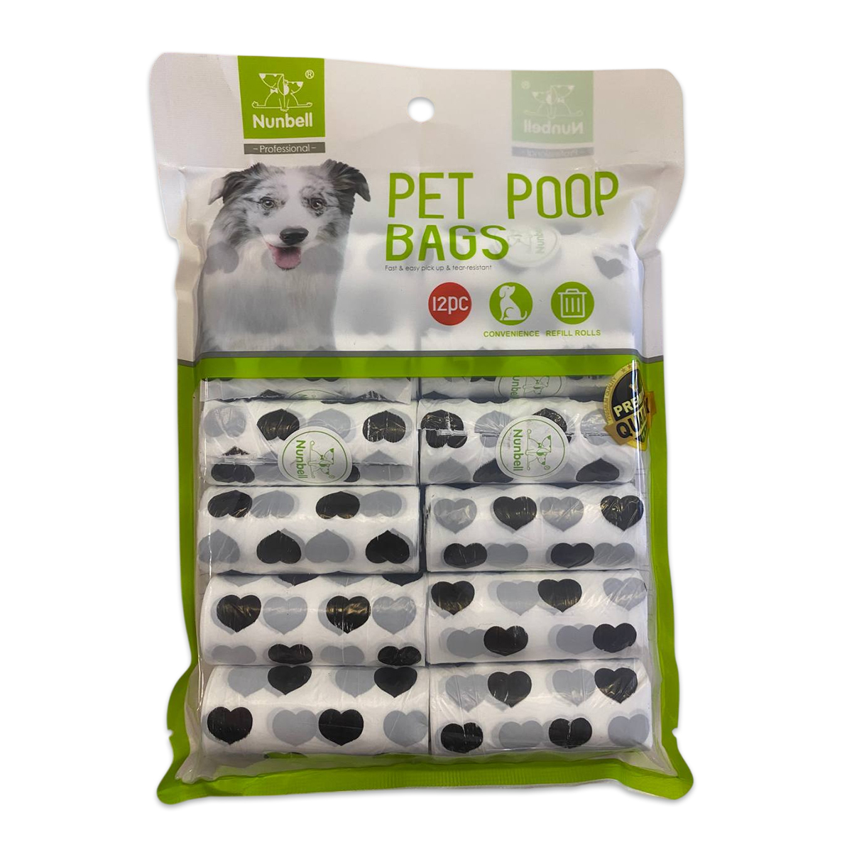 Сменные гигиенические пакеты Nunbell (12 рулонов), d2,5х6cм