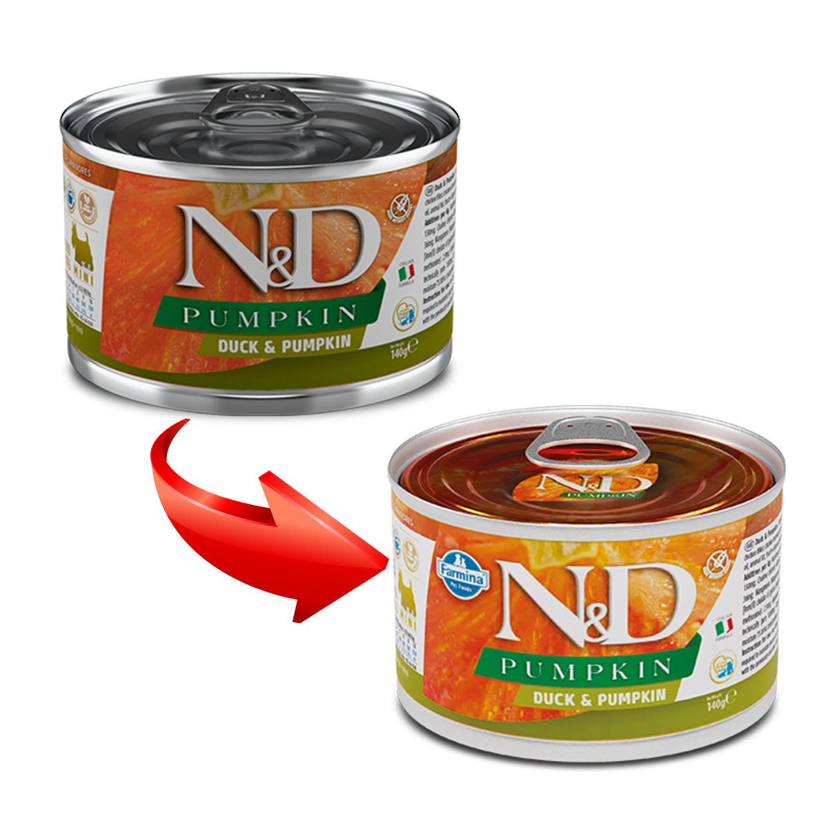 конс. Farmina Dog Mini Adult Беззерновой с Уткой и Тыквой 140г