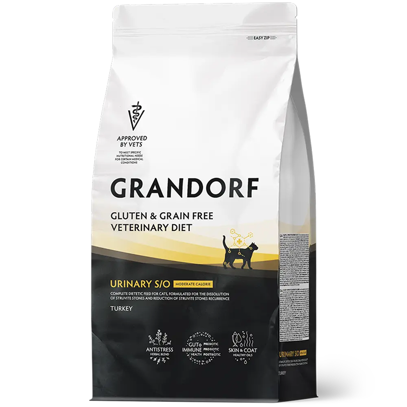 Grandorf Veterinary Diet Cat Urinary S/O Moderate Calorie 2кг для Кошек склонных к набору веса, при