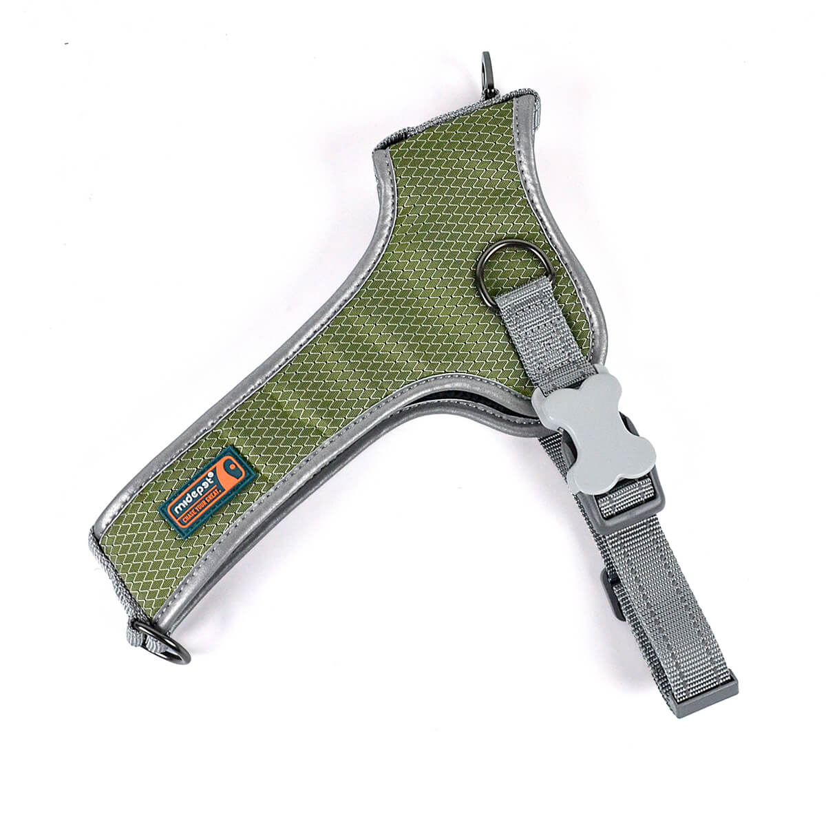 Шлейка MidePet "Odyssey" - S (шея 31-50, грудь 43-56 см) зеленая