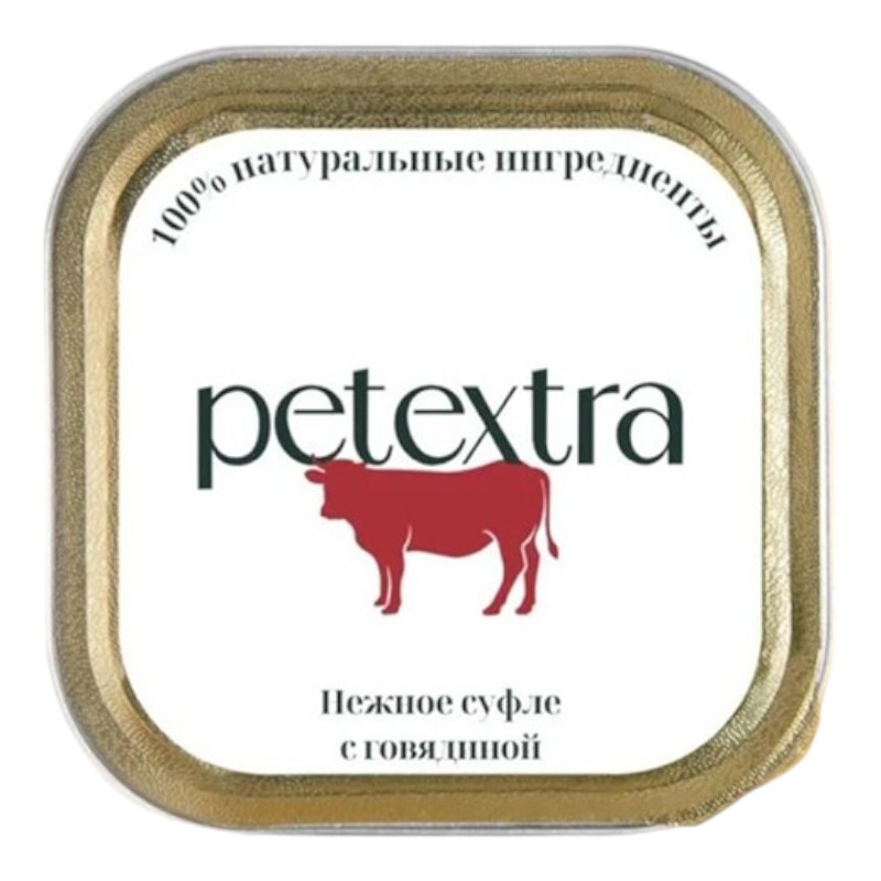 конс. Petextra 100г Нежное суфле с Говядиной для Кошек