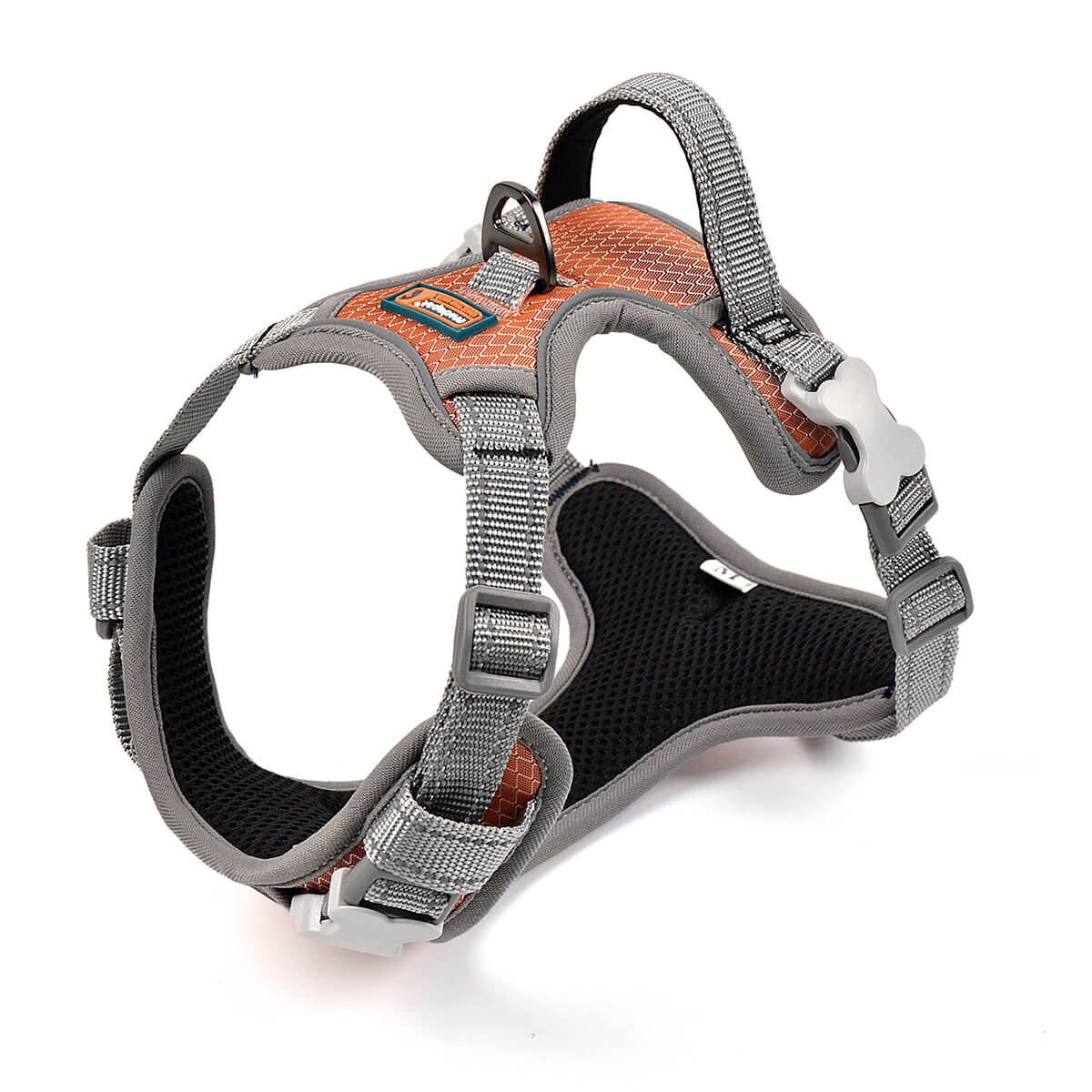 Шлейка MidePet "Odyssey" - M (шея 32-52, грудь 56-69 см) оранжевая