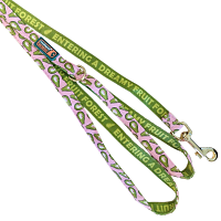 Поводок MidePet "Color Blooming" S 1,5x120 см, розово-зеленый с рисунком
