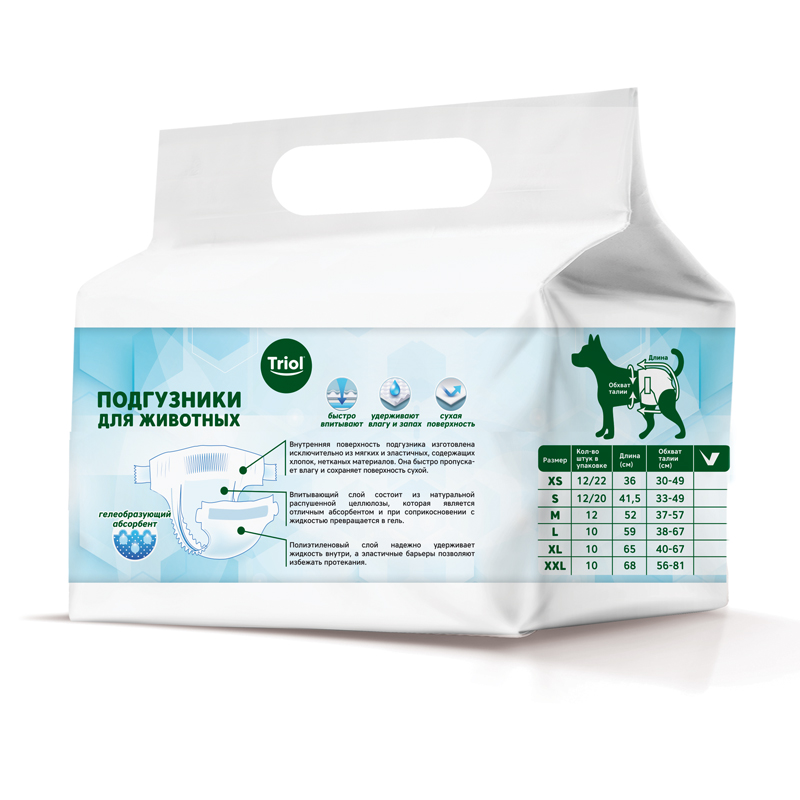 Подгузники Hygiene для Собак S (4-7кг) 12шт