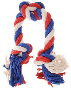 Веревка TopPet 24см цветная 3 узла