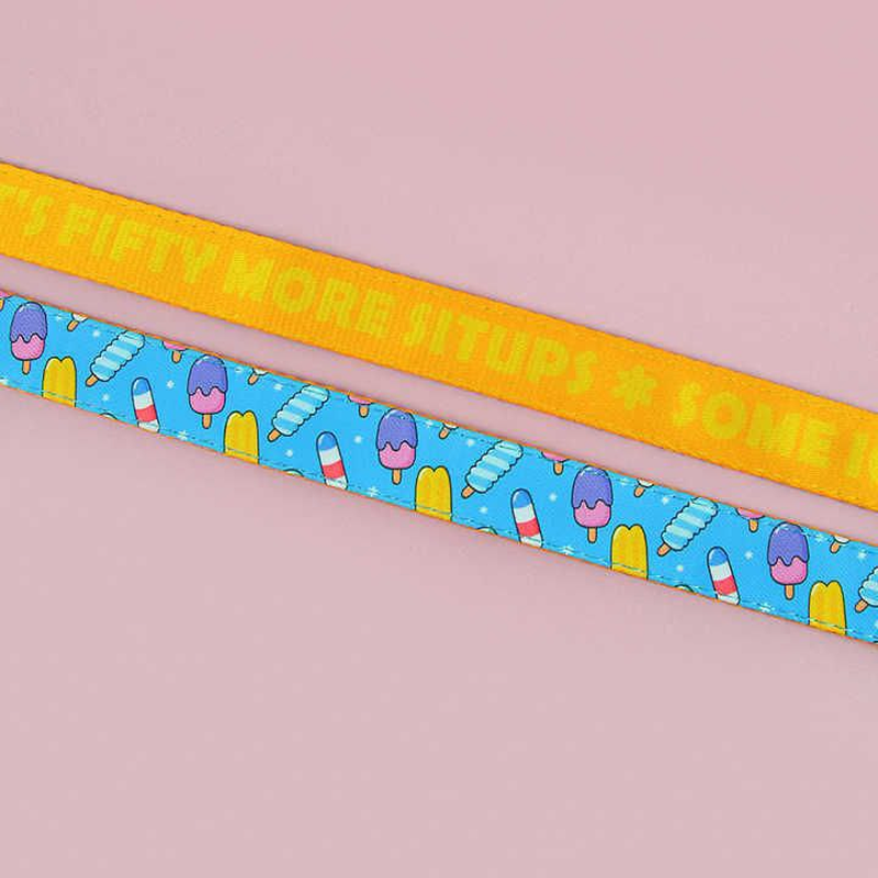 Ошейник MidePet "Color Blooming" S 1,5x20-30 см голубо-оранжевый с рисунком