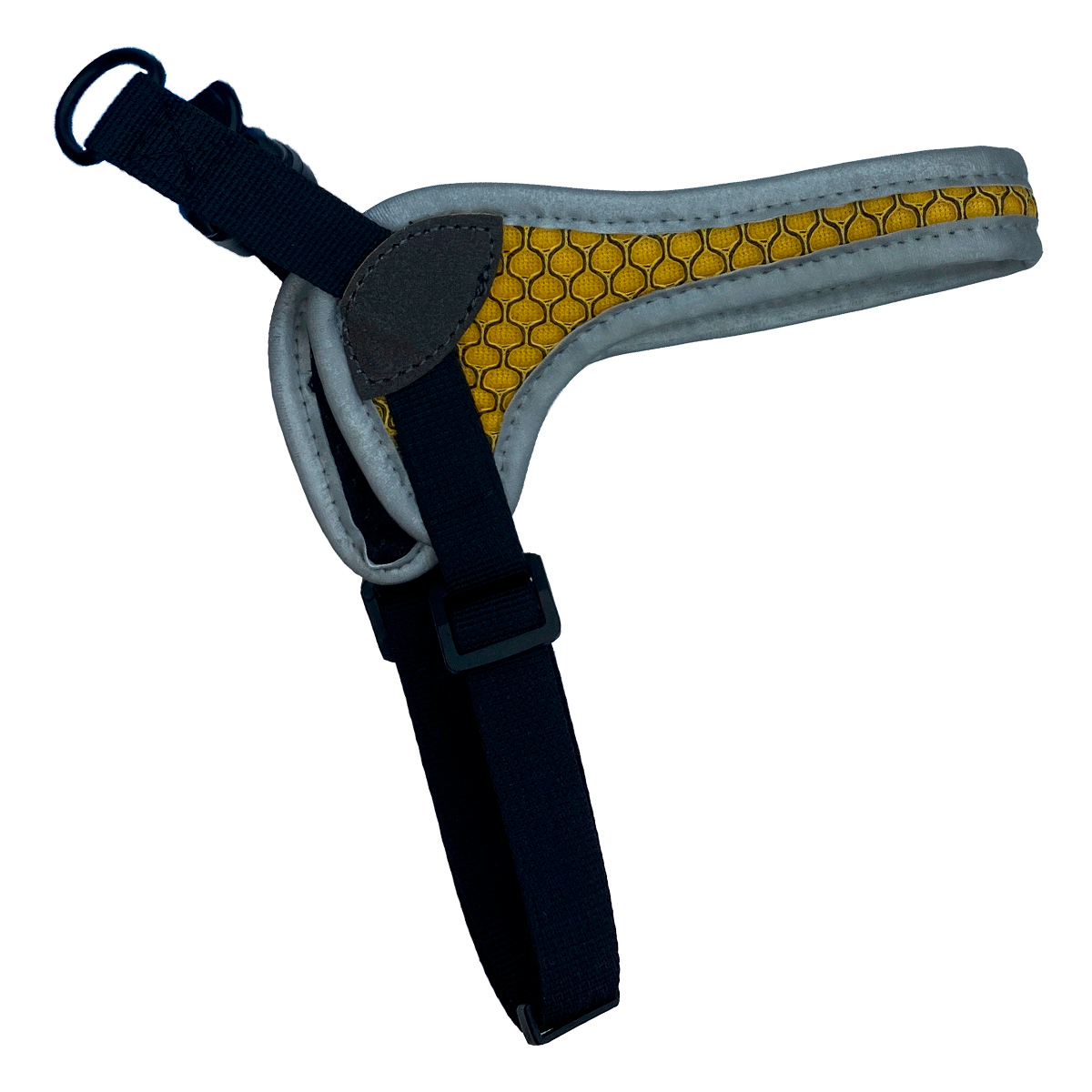 Шлейка Midepet с cотами L образная M (шея 40, грудь 38-52см) Желтая