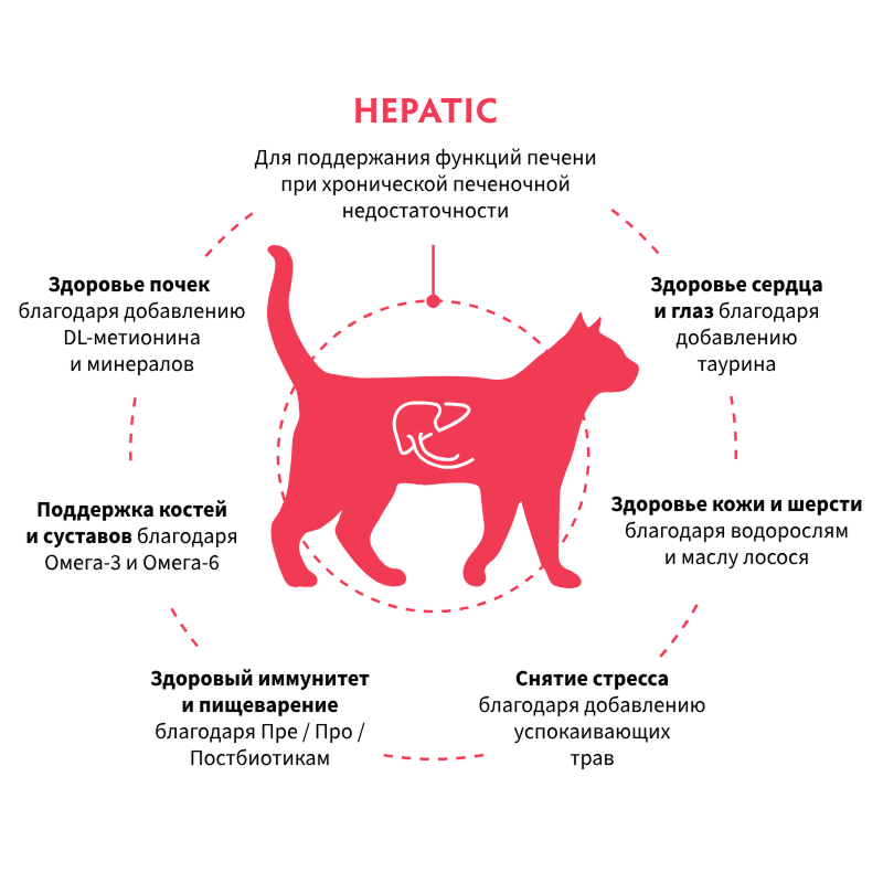 Grandorf Veterinary Diet Cat Hepatic 400г для Кошек, для поддержания функции печени при ХПН