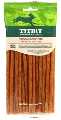 Лакомство TiTBiT Колбаса Сальчино для Собак 120г