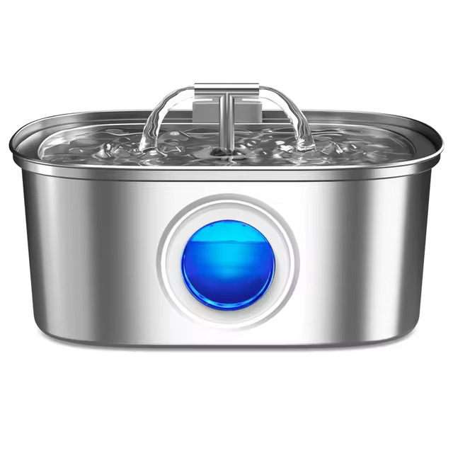 Автоматическая поилка - фонтан TopPet STEEL 3,2л, нержавеющая сталь