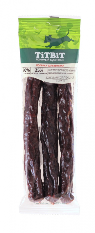 Лакомство TiTBiT Колбаса Деревенская для Собак 80г