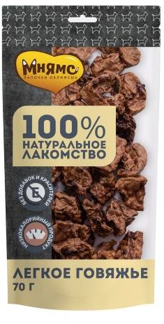 Лакомство Мнямс Легкое Говяжье для Собак 70г
