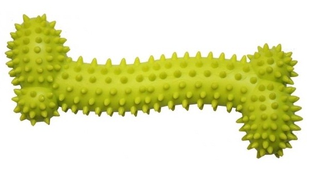 Игрушка TopPet Кость литая шипованая большая 15,5 см.