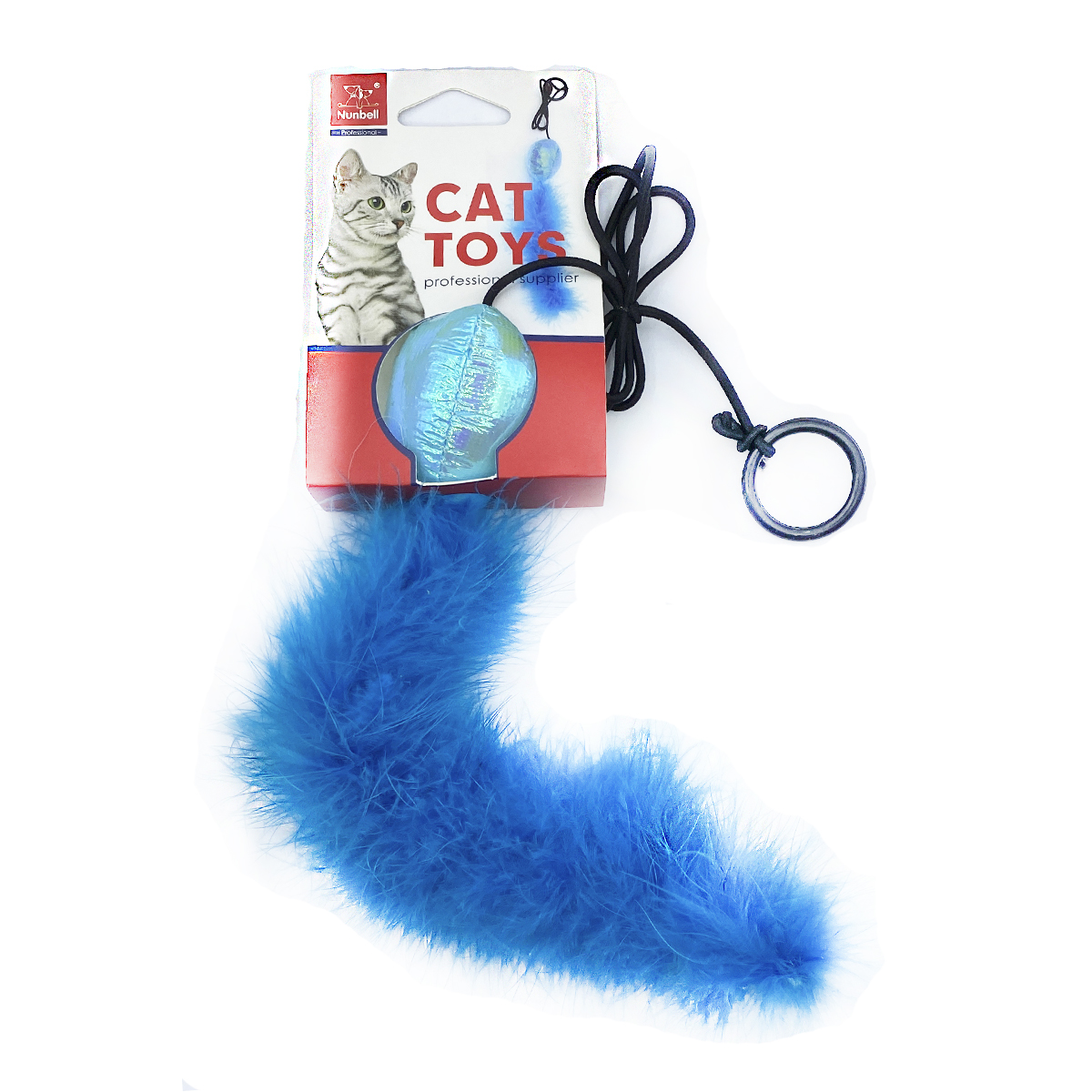 Игрушка Nunbell для кошек Дразнилка с шаром и пером