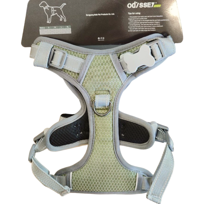 Шлейка MidePet "Odyssey" - S (шея 31-50, грудь 43-56 см) зеленая