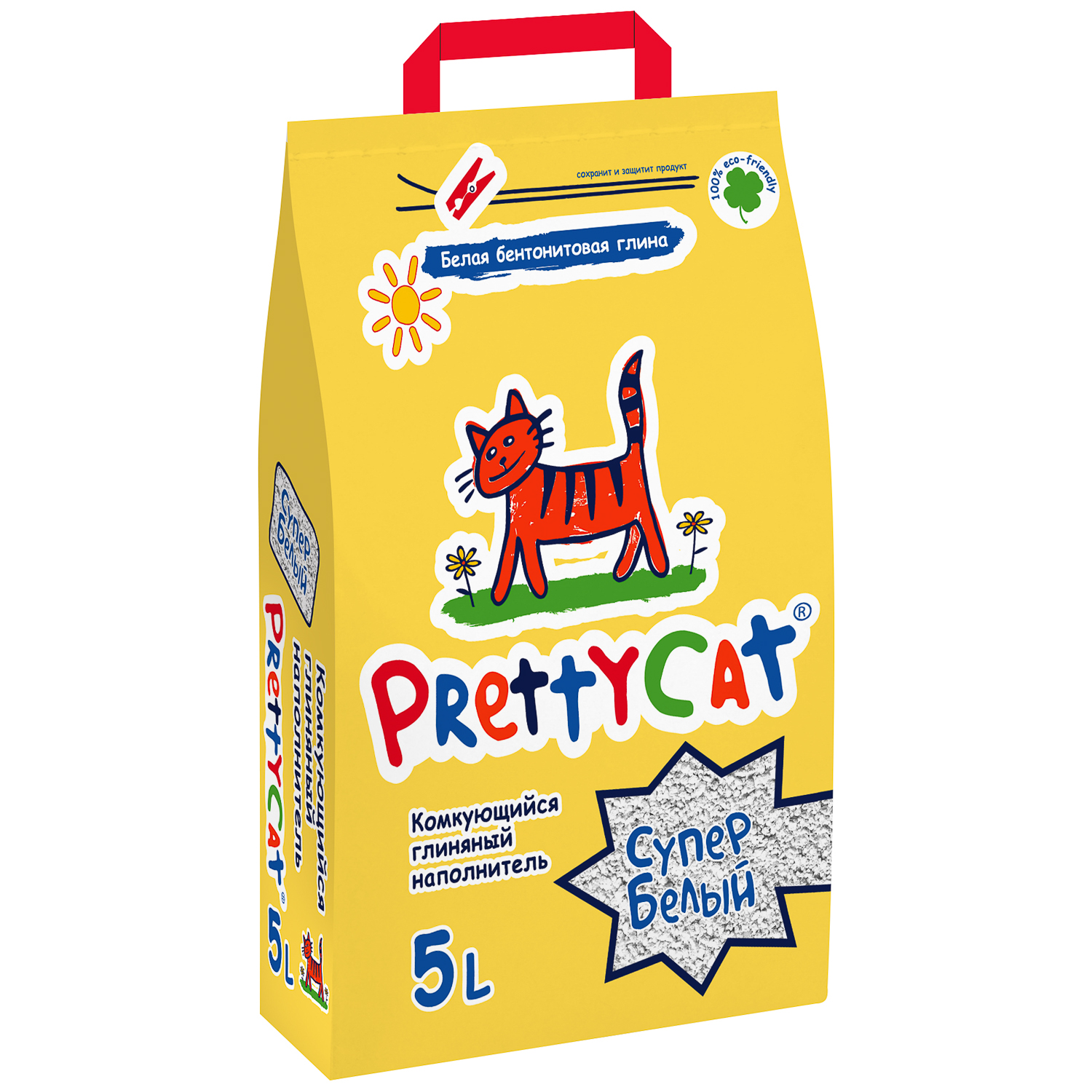 PrettyCat Супер белый Комкующийся 4,2кг