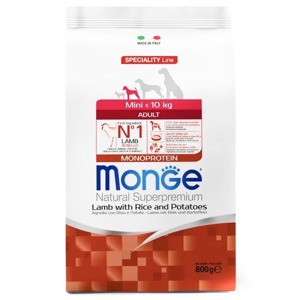 Monge Dog Speciality Mini для Собак мелких пород с Ягненком, Рисом и Картофелем 800г