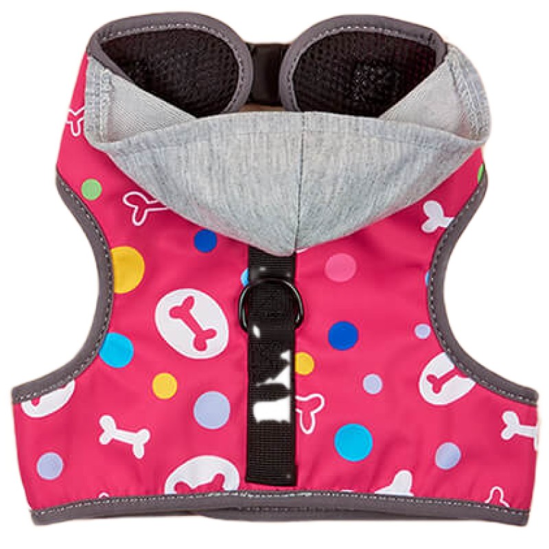 Шлейка Midepet с капюшоном L (шея 32, грудь 36-47 см) розовая