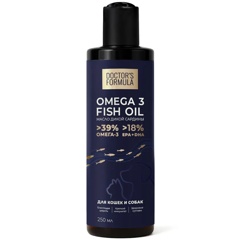 Масло дикой сардины Doctor's Formula 250мл для Собак и Кошек