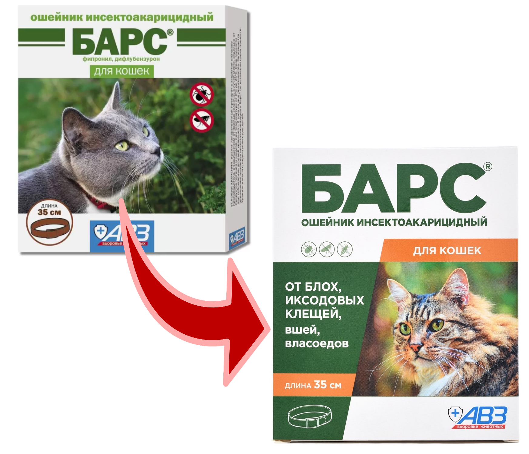 Ошейник Барс инсектоакарицидный 35см для Кошек