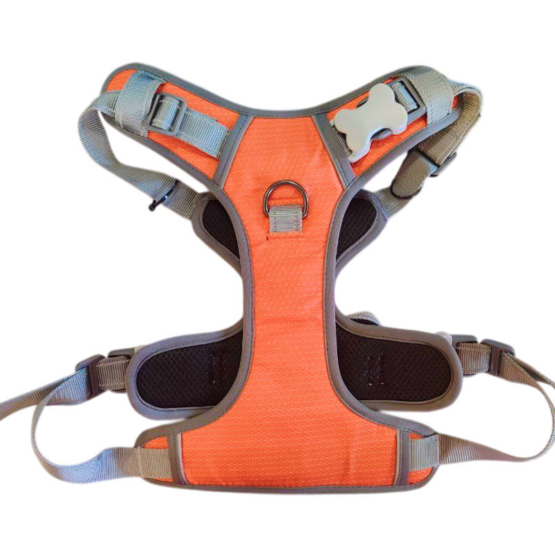 Шлейка MidePet "Odyssey" - M (шея 32-52, грудь 56-69 см) оранжевая
