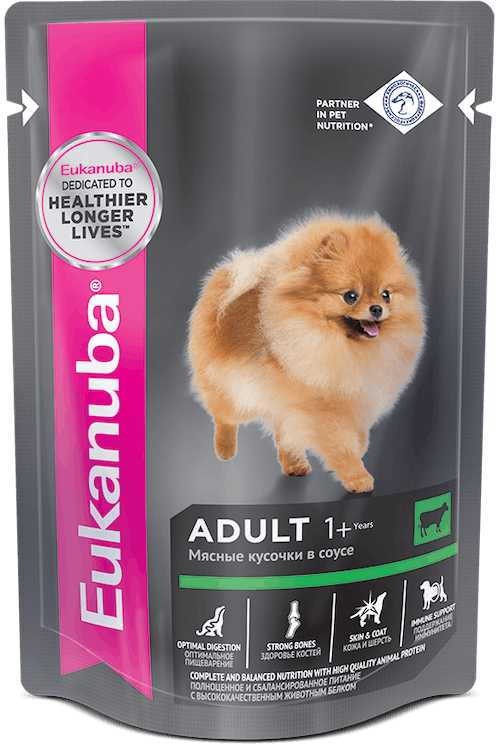 пауч Eukanuba для Собак с говядиной 100г