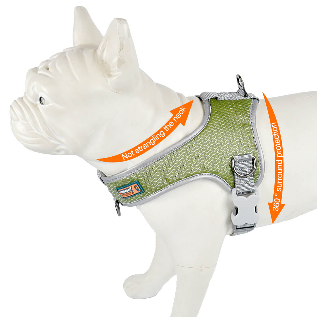 Шлейка MidePet "Odyssey" - S (шея 31-50, грудь 43-56 см) зеленая