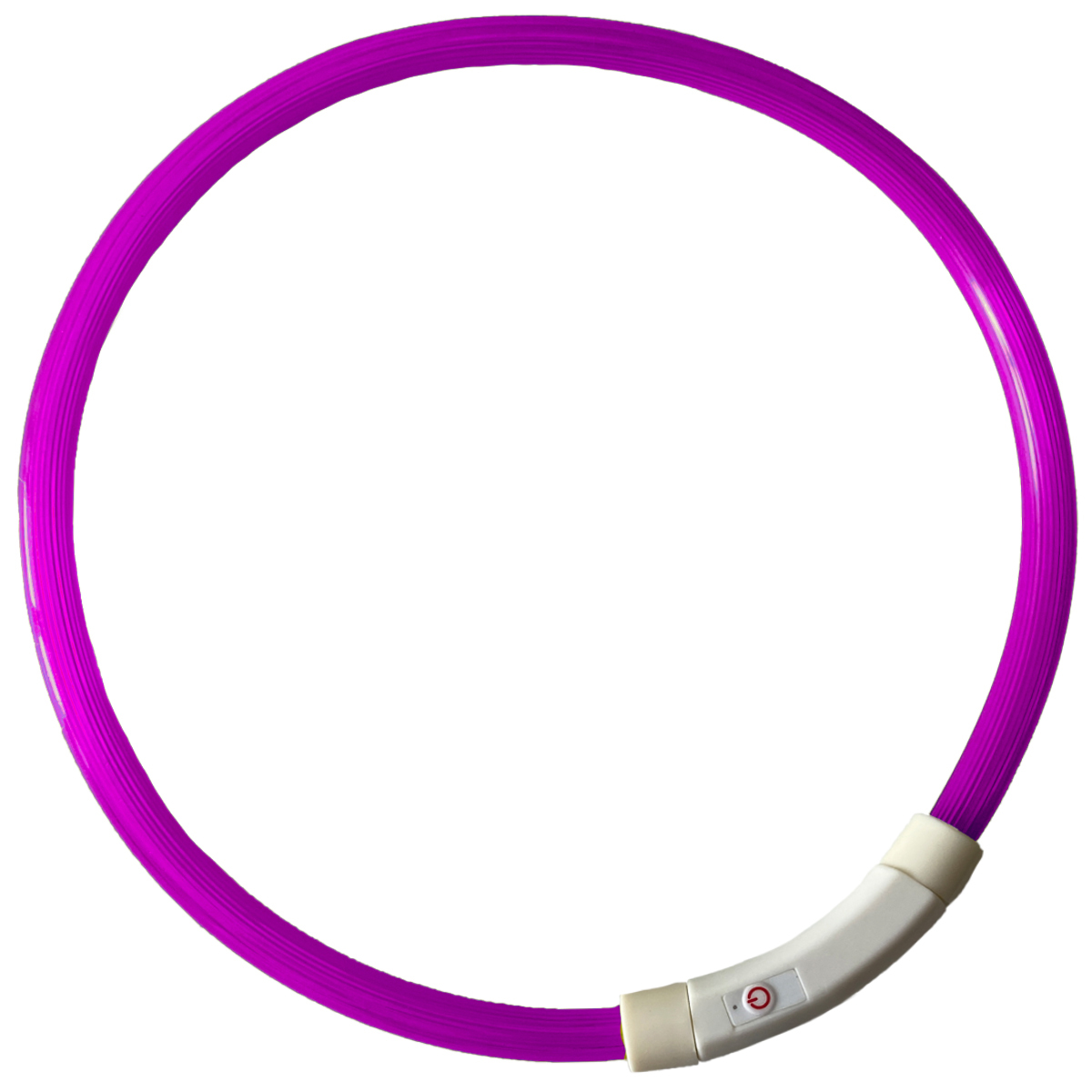 Ошейник TopPet Neon L (70см), светящийся, фуксия