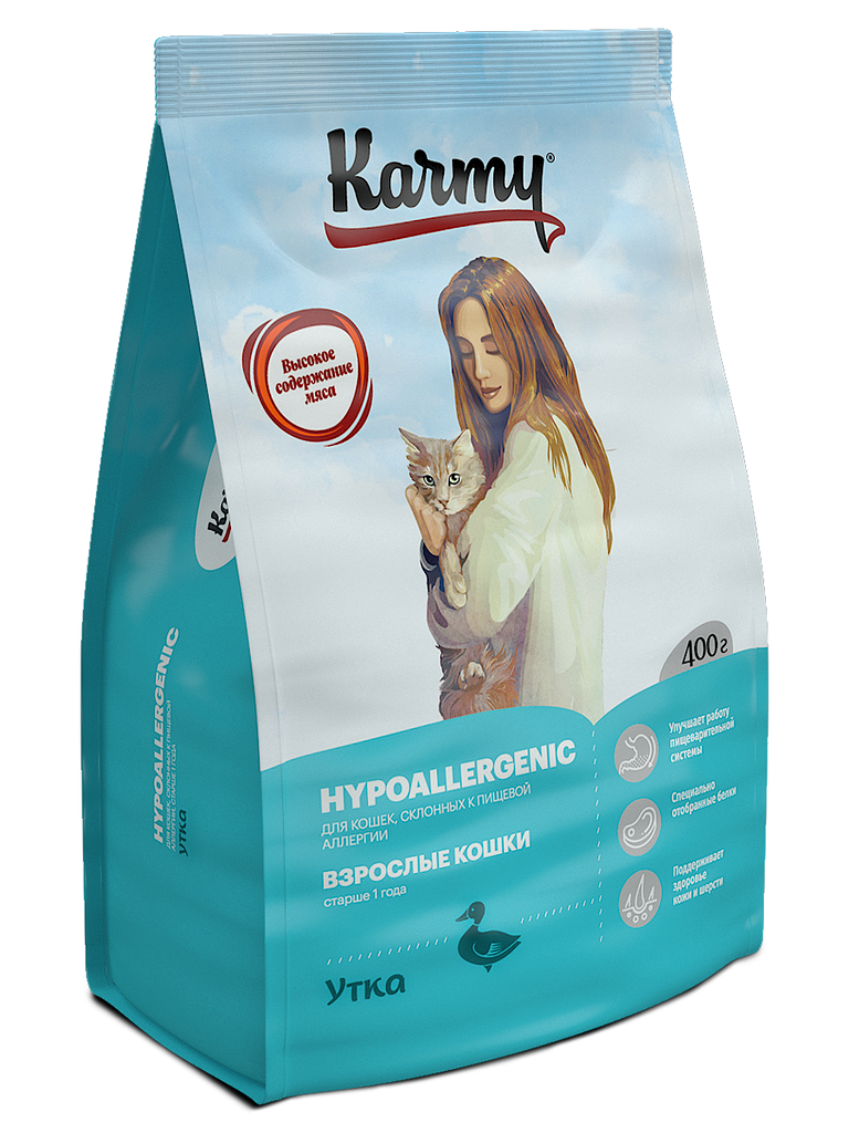 Karmy для Кошек гипоаллергенный Утка  400г