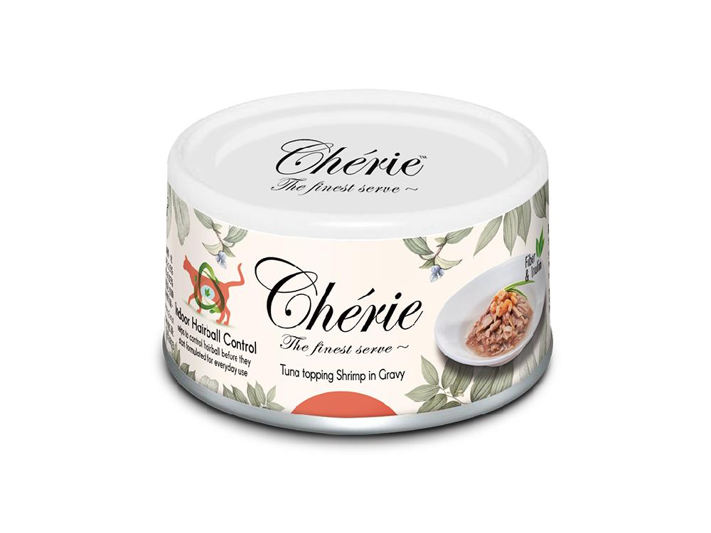 конс. Cherie 80г Hairball Control Тунец с Креветкой для Кошек
