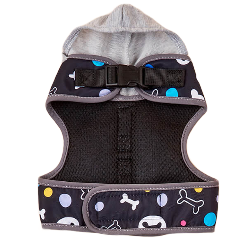 Шлейка Midepet с капюшоном L (шея 32, грудь 36-47 см) черная