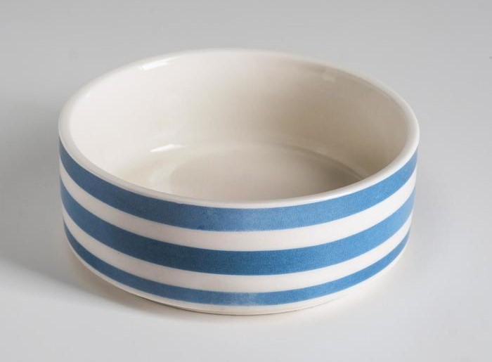 Миска Керамическая Пижон Полоски синяя 180мл