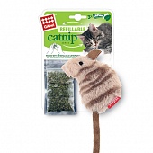Игрушка GiGwi Мышка с кошачей мятой (полосатая), 10см для Кошек
