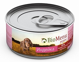 конс. BioMenu Puppy 100г с Индейкой для Щенков  