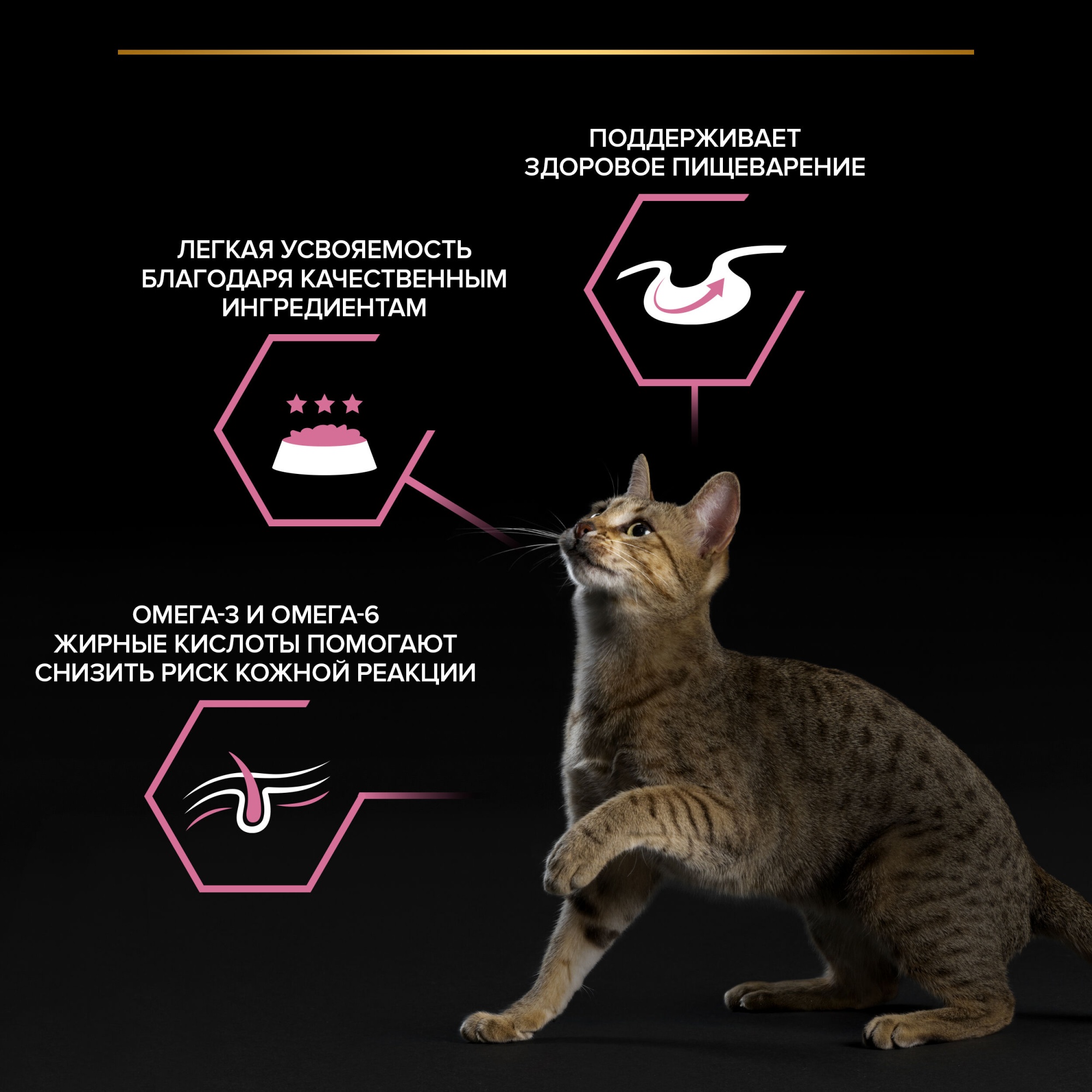 Влажный корм PRO PLAN для кошек при чувствительном пищеварении, с рыбой, в соусе, 85 г 