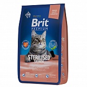 Brit Premium Cat Sterilized Salmon & Chicken 2кг с Лососем и Курицей для Стерилизованных Кошек