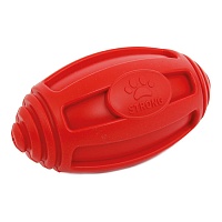 Игрушка "Грызлик Ам" Мяч регби Красный ТPR, 18см для Собак