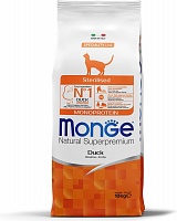 Monge Cat Monoprotein Sterilized для Стерилизованных Кошек 10кг с Уткой
