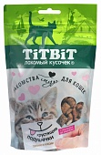 Лакомство TiTBiT Хрустящие Подушечки с Паштетом из Говядины для Кошек 100г